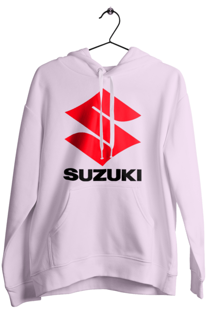 Women`s hoodie with prints Suzuki Bl. Auto, logotype, machine, suzuki. 2070702