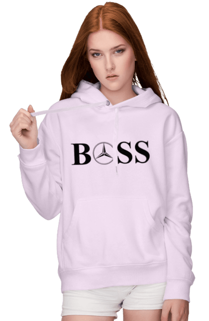 Women`s hoodie with prints the boss of mercedes. Boss, cars, mercedes. 2070702