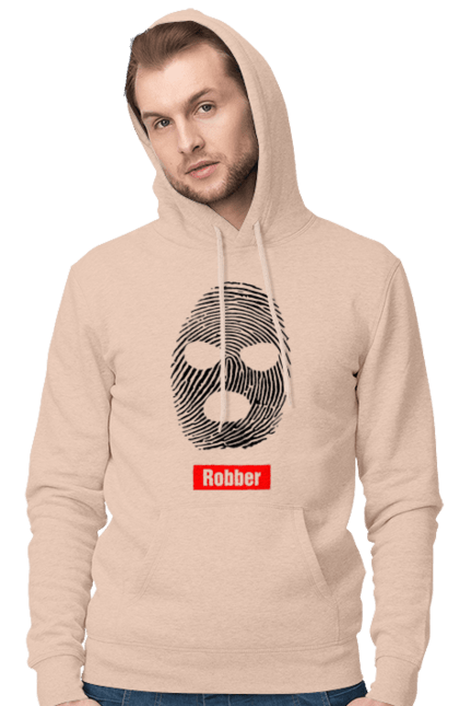 Чоловіче худі з принтом "Відбиток Робер". Балаклава, відбиток, обличчя. 2070702
