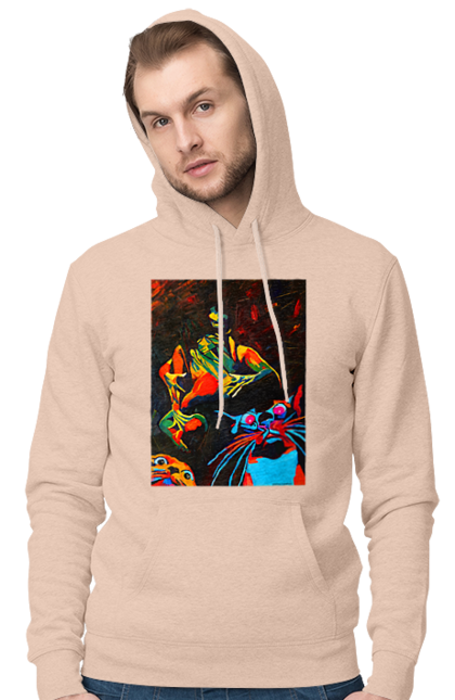 Чоловіче худі з принтом "Секс коти". Картина, коти, секс. 2070702