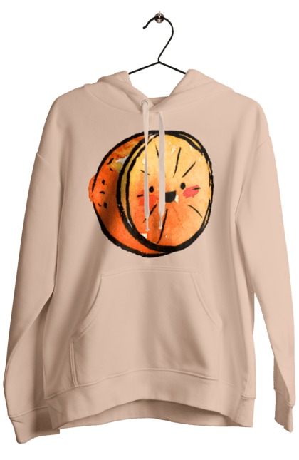 Чоловіче худі з принтом "Милий апельсин". Апельсин, літо, любий, смайлик. 2070702