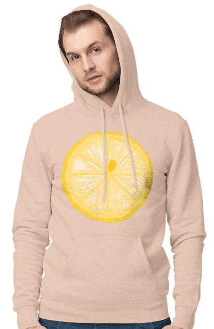 Чоловіче худі з принтом "Круглий лимон". Лето, лимон. 2070702