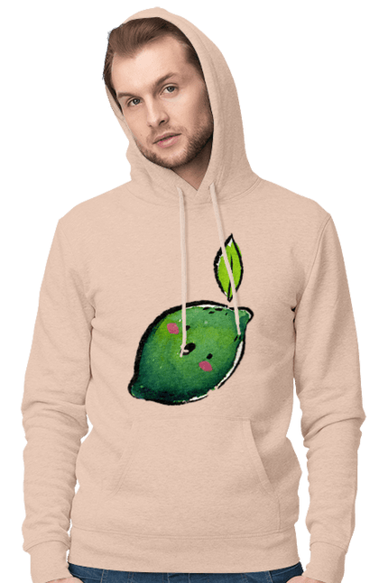 Чоловіче худі з принтом "Любий лайм". Лайм, літо, любий, посмішка. 2070702