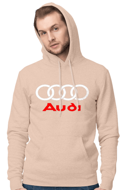 Men`s hoodie with prints Audi Logotype. Audi, cars. 2070702
