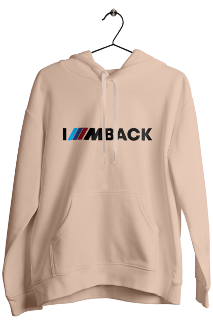 Men`s hoodie with prints I am back black BMW. Bmw, m series. 2070702