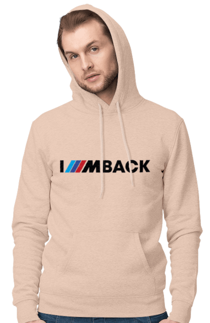 Men`s hoodie with prints I am back black BMW. Bmw, m series. 2070702