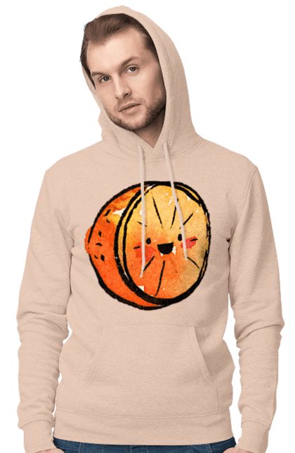 Чоловіче худі з принтом "Милий апельсин". Апельсин, літо, любий, смайлик. 2070702