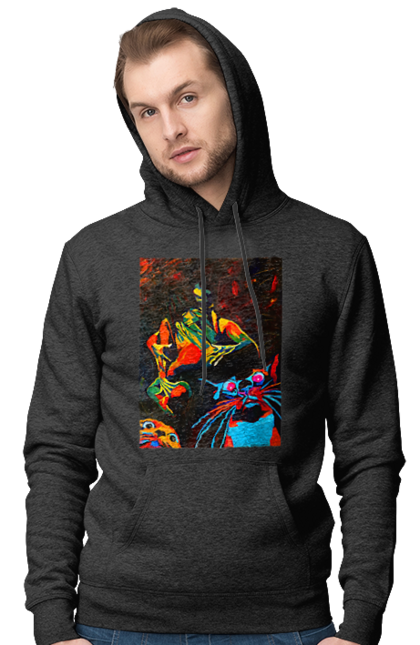 Чоловіче худі з принтом "Секс коти". Картина, коти, секс. 2070702