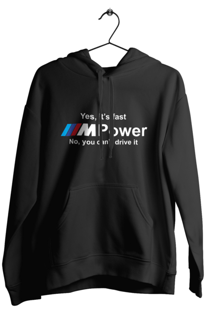 Чоловіче худі з принтом "M power white BMW". Бмв, м серія. 2070702