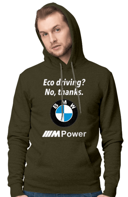 Men`s hoodie with prints Mpower3 Wh. Bmw, cars, electric truck. 2070702