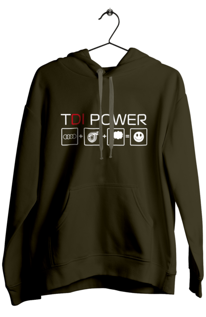 Men`s hoodie with prints TDI Power Audi. Audi, cars. 2070702