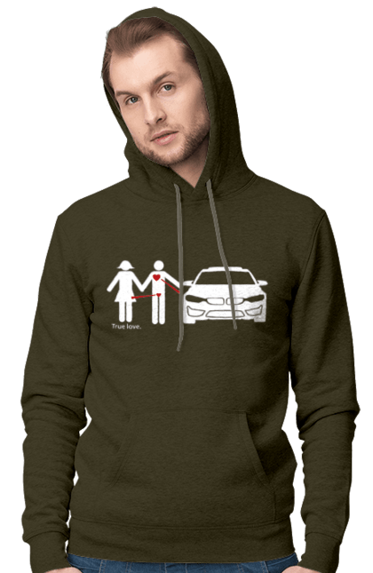 Men`s hoodie with prints BMW's relationship. Bmw, cars, humor. 2070702