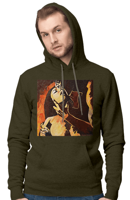 Чоловіче худі з принтом "Страсна жінка". Жінка, картина, секс. 2070702