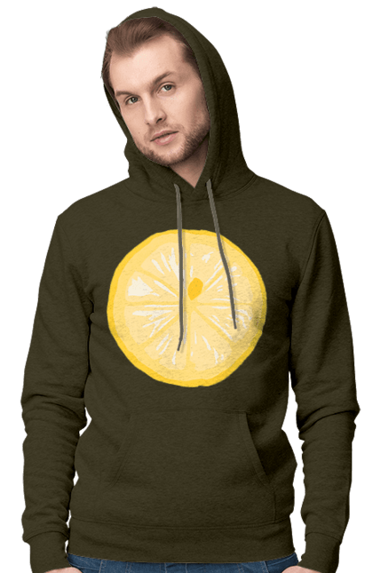 Чоловіче худі з принтом "Круглий лимон". Лето, лимон. 2070702