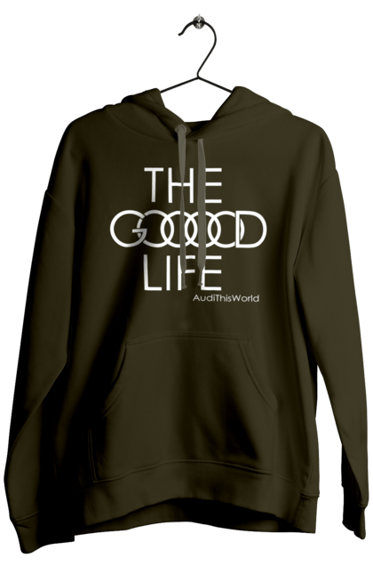 Men`s hoodie with prints Audi. Good life. Audi, cars. 2070702