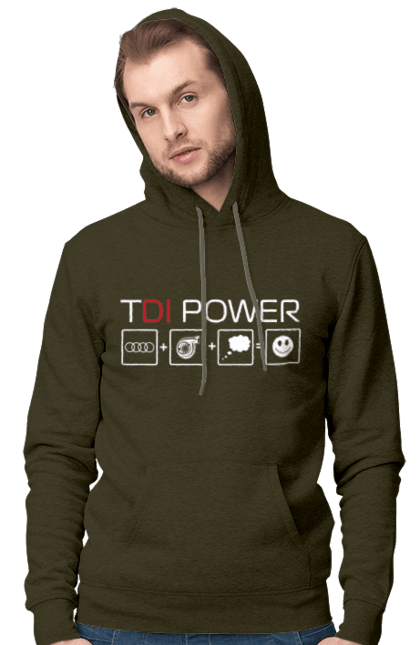 Men`s hoodie with prints TDI Power Audi. Audi, cars. 2070702