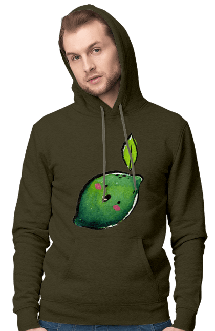 Чоловіче худі з принтом "Любий лайм". Лайм, літо, любий, посмішка. 2070702