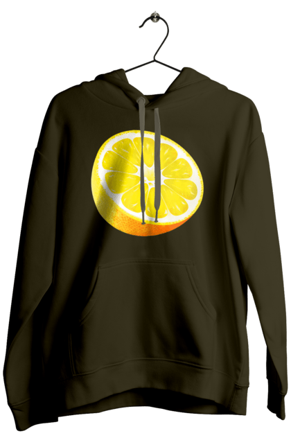 Чоловіче худі з принтом "Половина лимона". Лимон, літо, свіжість. 2070702