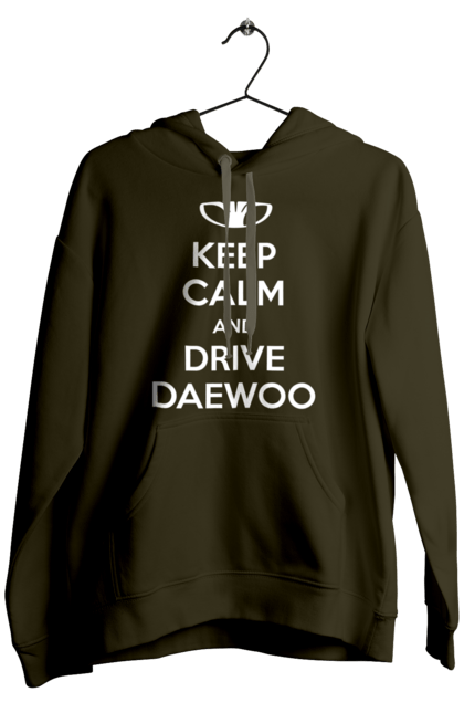 Men`s hoodie with prints Keep Calm and Drive Daewoo. Daewoo, deo, lanos. 2070702