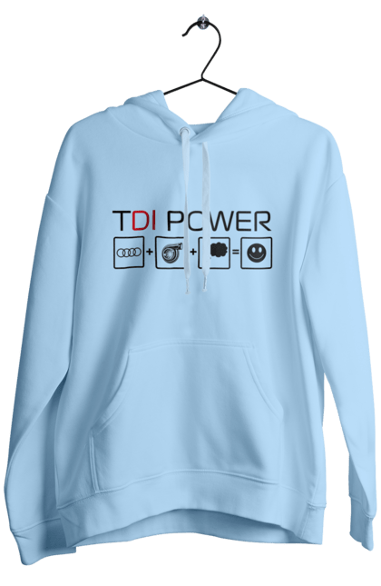 Men`s hoodie with prints TDI Power Audi. Audi, cars. 2070702
