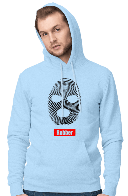 Чоловіче худі з принтом "Відбиток Робер". Балаклава, відбиток, обличчя. 2070702