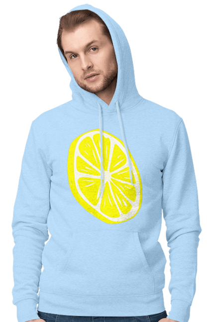 Чоловіче худі з принтом "Лимон". Великий, лимон, яскравий. 2070702