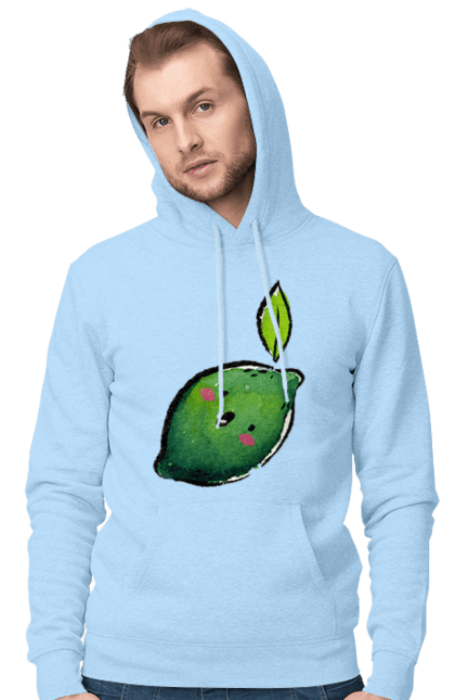 Чоловіче худі з принтом "Любий лайм". Лайм, літо, любий, посмішка. 2070702