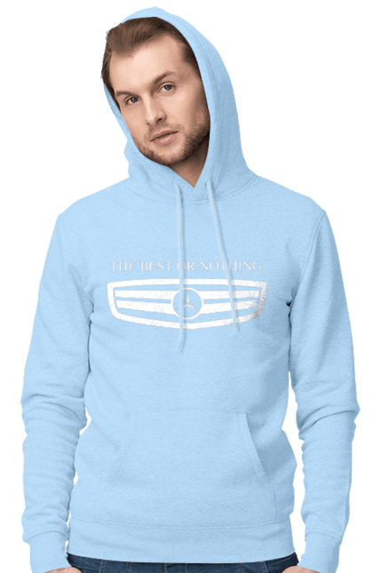 Men`s hoodie with prints The best or nothing. Cars, mercedes. 2070702