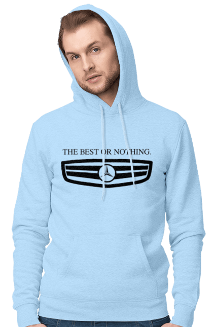 Men`s hoodie with prints The best or nothing. Cars, mercedes. 2070702