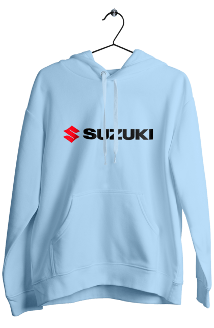 Men`s hoodie with prints Suzuki logo. Auto, logo, machine, suzuki. 2070702