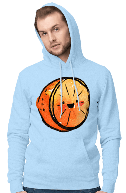 Чоловіче худі з принтом "Милий апельсин". Апельсин, літо, любий, смайлик. 2070702