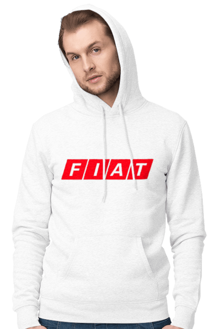 Чоловіче худі з принтом "Fiat". Авто, фіат. 2070702