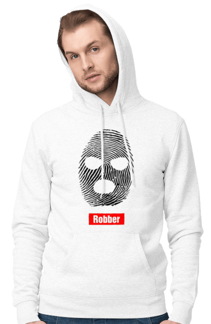Чоловіче худі з принтом "Відбиток Робер". Балаклава, відбиток, обличчя. 2070702