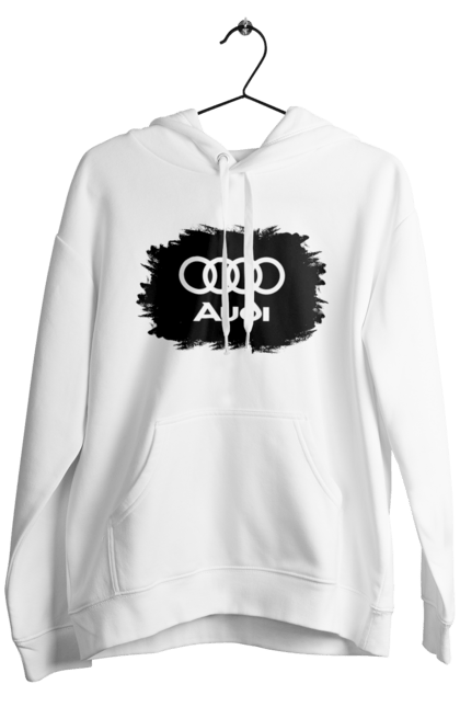 Чоловіче худі з принтом "Ауді чорний лого". Ауді, машини. 2070702