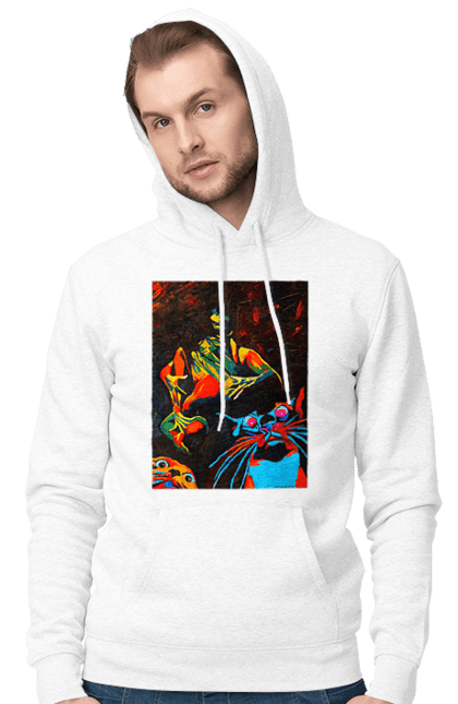 Чоловіче худі з принтом "Секс коти". Картина, коти, секс. 2070702