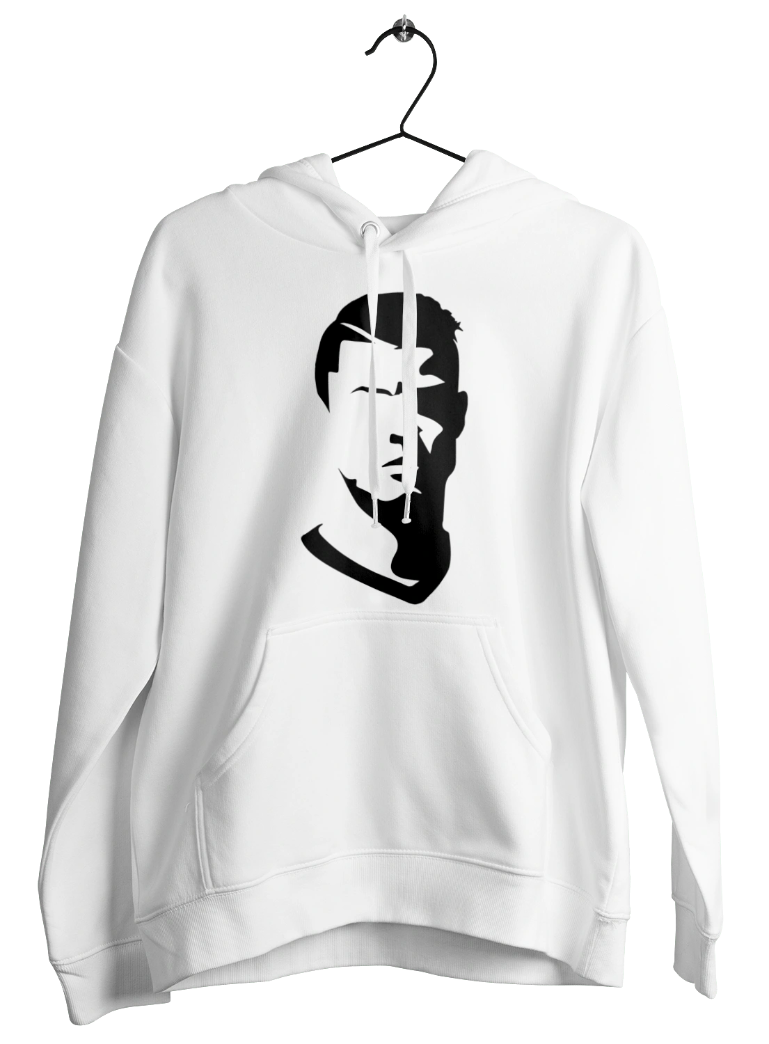 Men`s hoodie in white with 