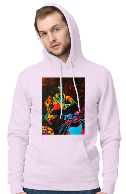 Чоловіче худі з принтом "Секс коти". Картина, коти, секс. 2070702