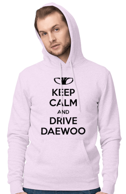 Чоловіче худі з принтом "Зберігайте Спокій і Водіть Daewoo". Део, ланос. 2070702