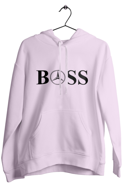 Men`s hoodie with prints the boss of mercedes. Boss, cars, mercedes. 2070702