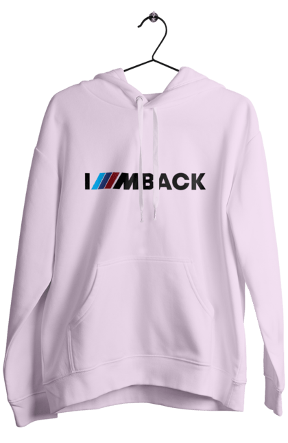 Men`s hoodie with prints I am back black BMW. Bmw, m series. 2070702
