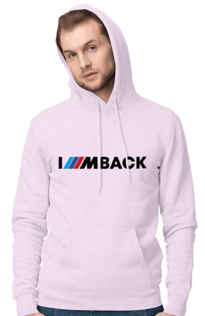 Men`s hoodie with prints I am back black BMW. Bmw, m series. 2070702