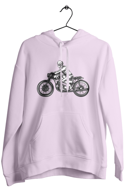 Men`s hoodie with prints 02 Motorcycle 11. Biker, motto, retro, vintage. 2070702