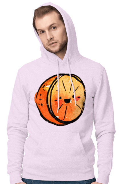 Чоловіче худі з принтом "Милий апельсин". Апельсин, літо, любий, смайлик. 2070702