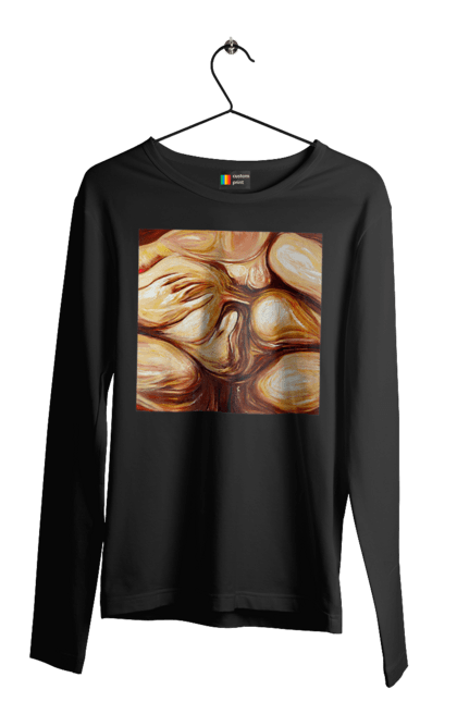 Чоловічий лонгслів з принтом "Груповий секс". Груповий, картина, секс. 2070702