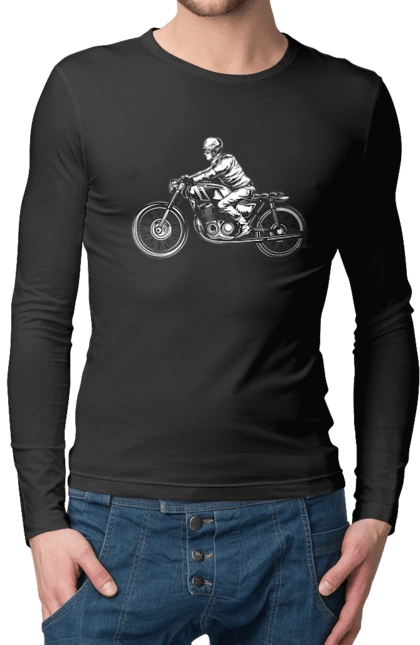 Байкер на мотоциклі