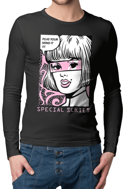 Чоловічий лонгслів з принтом "Попарт". Попарт. 2070702