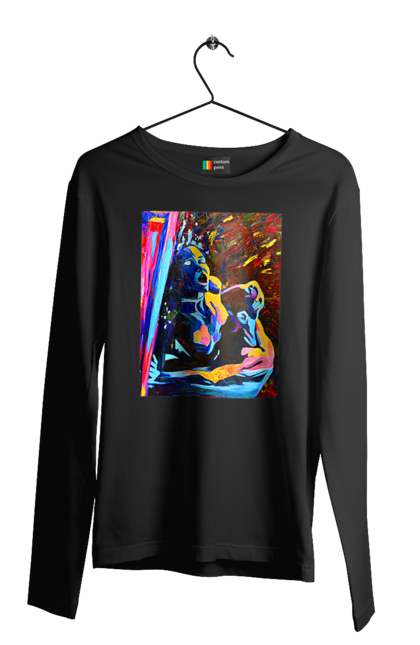 Чоловічий лонгслів з принтом "Пристрасть". Картина, секс. 2070702