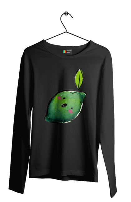 Чоловічий лонгслів з принтом "Любий лайм". Лайм, літо, любий, посмішка. 2070702