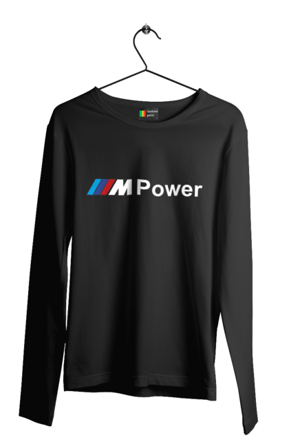 Мужской лонгслив с принтом Mpower БМВ. Бмв, м серия, машины. 2070702