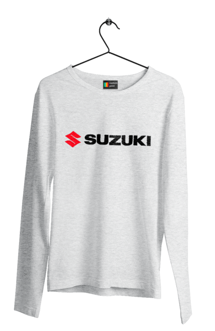 Men`s longsleeve with prints Suzuki logo. Auto, logo, machine, suzuki. 2070702